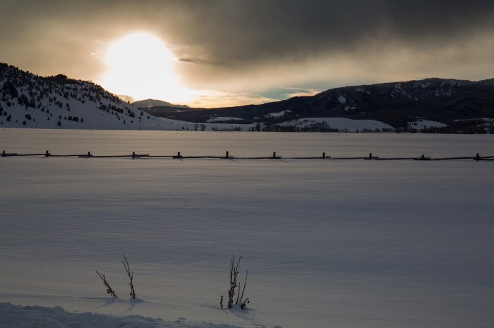 A colorfull sunrise over the Gros Ventre near Grand Teton National Park, WY