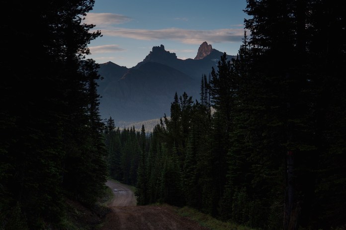 Early morning on Lulu Pass in Gallatin National Forest near Cooke City, MT