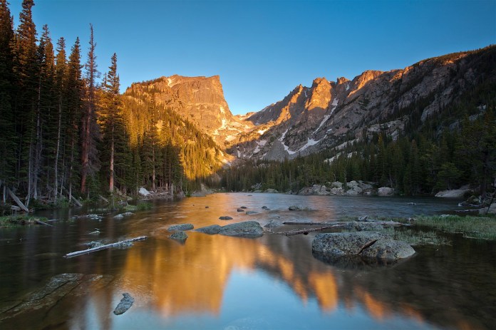Sunrise at Dream Lake, Rocky Mountain National Park, CO
